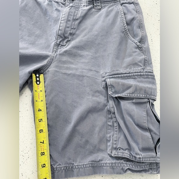 Eddie Bauer Mens 33 Cargo Shorts Gray 10” Work Shorts 100% Cotton - Picture 2 of 7